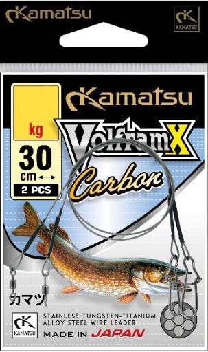 Kamatsu Przypon Wolfram X Carbon 30cm 10kg 2szt.