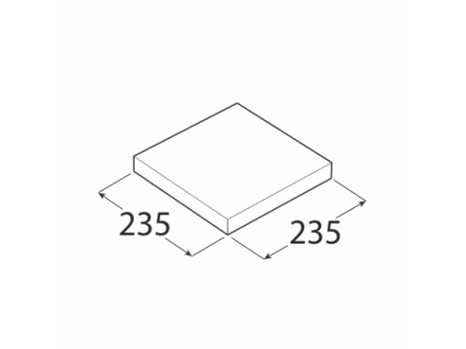 Полка самоподвесная FS 23,5x23,5см белая