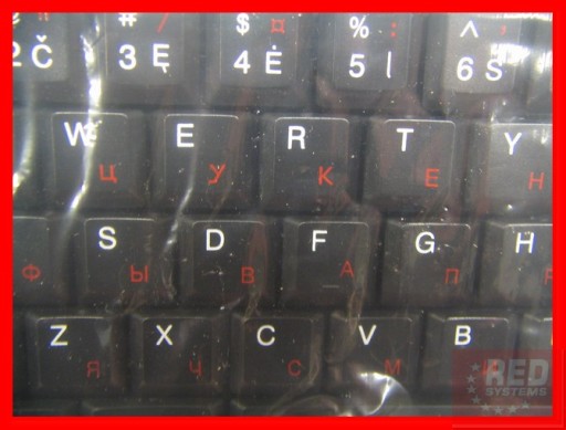 RED Klawiatura Unitek Rosyjska Ultra Flat Cyrylica
