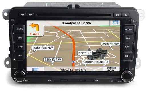 РАДИО 2 din DVD GPS навигация VW SKODA SEAT Golf