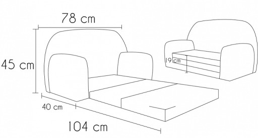 Детский мини-диван-кровать Звезда