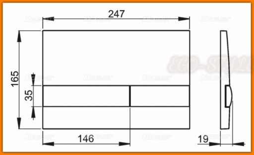 AlcaPLAST Кнопка хром глянцевая/матовая M1713 Delfin