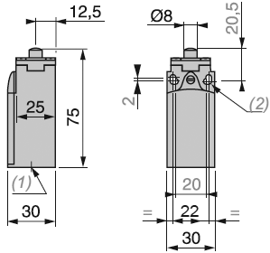 Концевой выключатель XCKN2110G11 (10А; IP65)