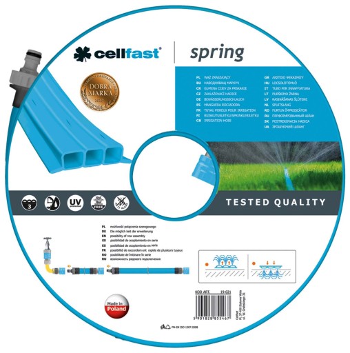WĄŻ ZRASZAJĄCY SPRING 15M 19-022 TRZYKANAŁOWY