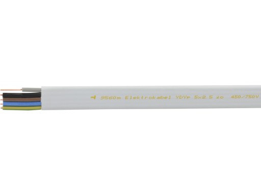 Przewód płaski drut YDYP 5x2,5mm 1mb