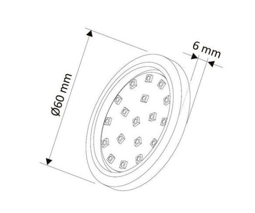 OPRAWA LED orbit srebrna 1.5W 12VDC neutralna