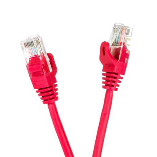 Сетевой кабель PatchCord Cat 5e RJ45, 1 Мб, красный