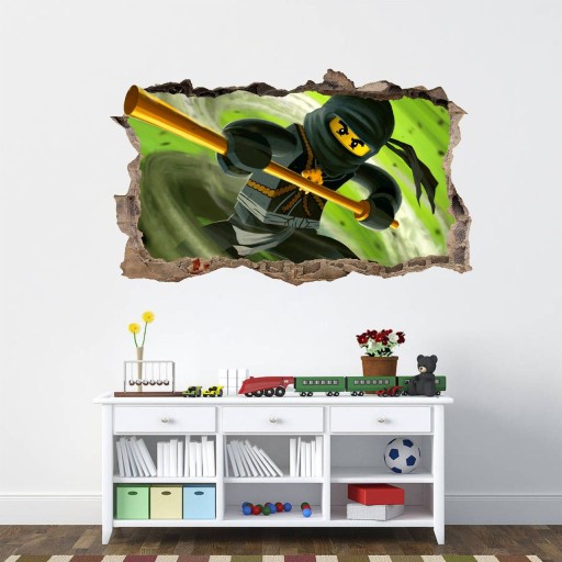 Наклейка на стену с плакатом LEGO NINJAGO! 120х74см