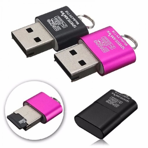 Устройство чтения карт памяти Micro SD/SDHC/SDXC с USB 2.0, черный металл AML g4