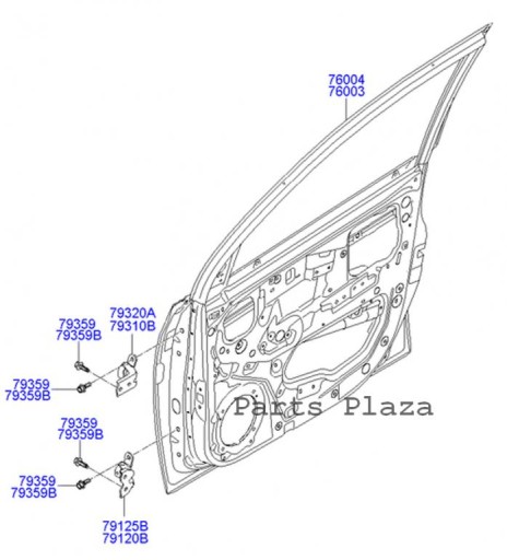 ОРГ ДВЕРЬ ПЕРЕДНЯЯ ПРАВАЯ HYUNDAI I10 07-13