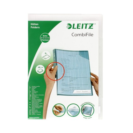 ПАПКА LEITZ COMBIFILE A4 БЕЛАЯ ПРОЗРАЧНАЯ A4