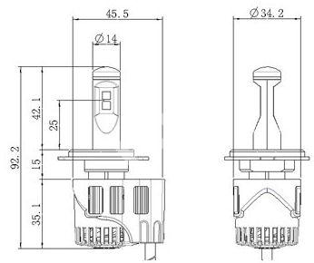 НОВЫЙ СВЕТОДИОД H4 PHILIPS ДО 10400 ЛМ ПОКОЛЕНИЯ IV 3D