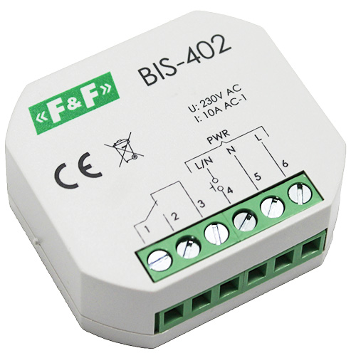 БИСТАБИЛЬНОЕ РЕЛЕ F&F BIS-402 ДЛЯ КОРОБКИ