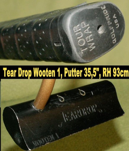 клюшка для гольфа PUTTER TEARDROP WOOTEN 1 (RH)