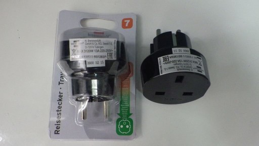 Adapter podróżny GB(UK)/PL Brennenstuhl x2