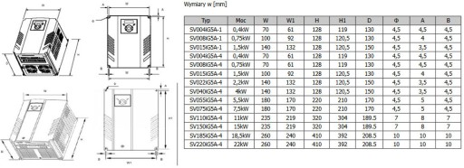 Инвертор LS LG - SV055iG5A-4 (5,5кВт; 12А; 400В)