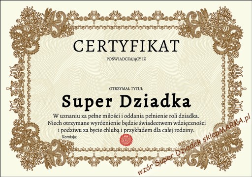 Super Dziadek - Prezent - DZIEŃ dla DZIADKA nr 44