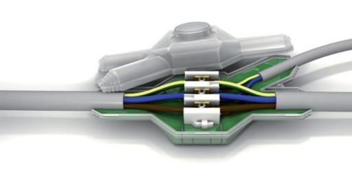 zestaw mufa kablowa do łączenia kabli rozgałęźna żywiczna 5x2,5-6mm B1-0406