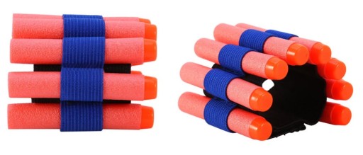 OPASKA NA NABOJE MAGAZYNEK NA RĘKĘ 8 SZTUK DO NERF NA STRZAŁKI POJEMNY