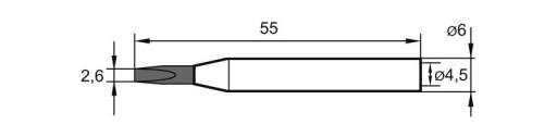 Grot do lutownic Ersa 260BD nr. 0162KD płaski 2,6 mm