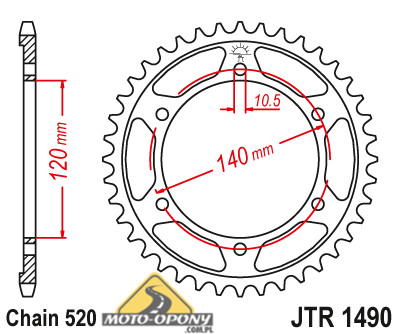 Цепь + звезды Kawasaki EN 500 Vulcan 96-09 DiD