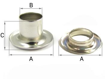 Люверсы круглые для брезента и баннеров, диаметр 12 мм.