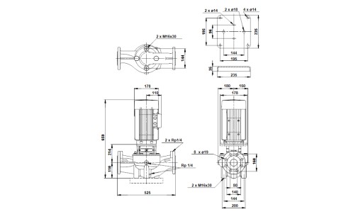 Циркуляционный насос Grundfos LM 80-200/187