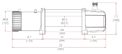 ЛЕБЕДКА 13000LBS 12V ДЛЯ ЭВАКУАТОРА 6 ТОНН