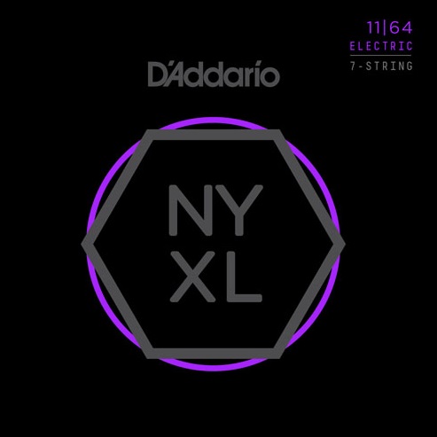 Струны D'addario NYXL для 7-струнной гитары 11-64.