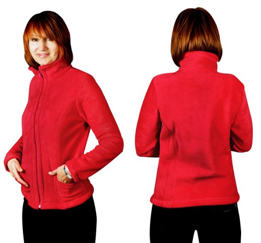 Bluza Polarowa Damska Ciepła POLAR MAX02 XXL czerw
