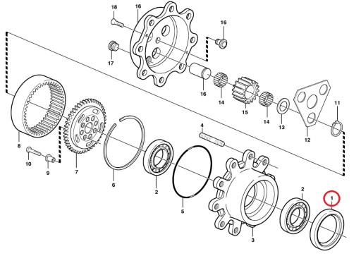КОРПУС УПЛОТНЕНИЯ СТУПИЦЫ 580SR 590SR 85827067 OEM