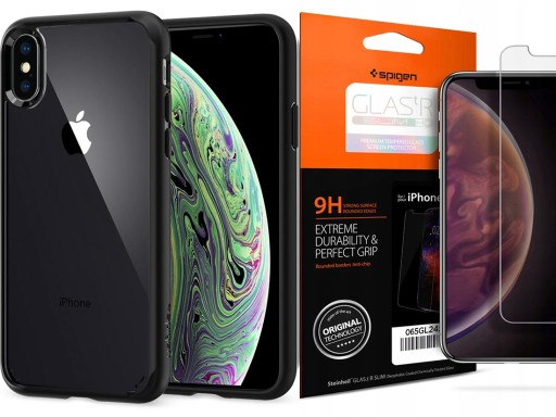 ЧЕХОЛ SPIGEN ULTRA HYBRID ДЛЯ IPHONE X/XS + СТЕКЛО SGP