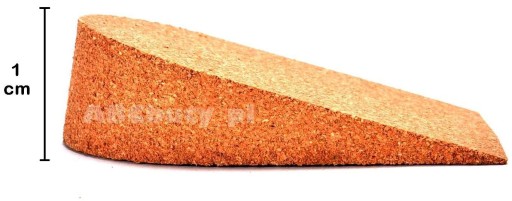 41/46 MĘSKIE PODPIĘTKI KORKOWE KLINY WKŁADKI PODWYŻSZAJĄCE 1 CM CORK 10 MM