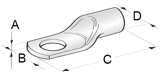 KONEKTOR OCZKOWY M6 FI6 KABEL 16 MM2 5 SZT