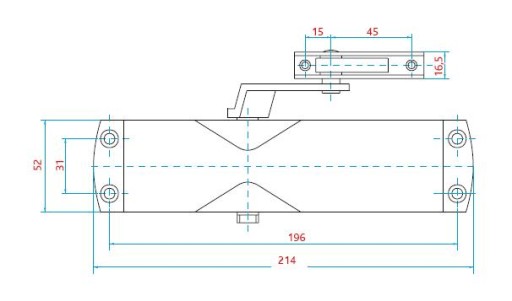 GEZE Доводчик + кронштейн TS 1000 C белый