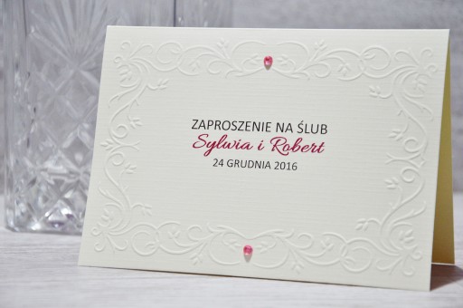 ZAPROSZENIA ŚLUBNE TŁOCZONE ZAPROSZENIA NA ŚLUB **