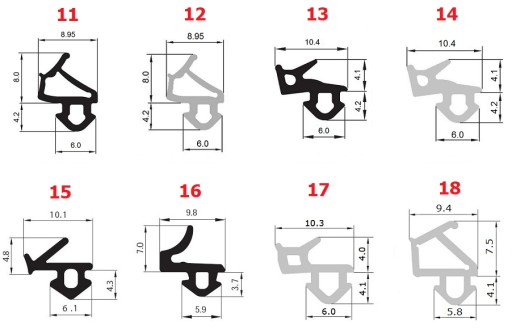 Уплотнитель для окон Оконные уплотнители VEKA COMPLET s-1127 s1126