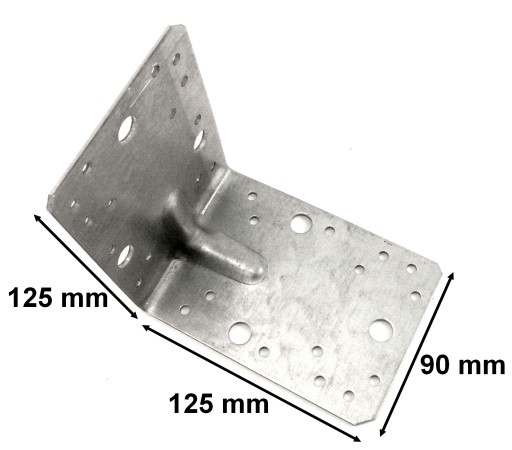 KĄTOWNIK ŁĄCZNIK Z PRZETŁOCZENIEM 125x125x90x2.5