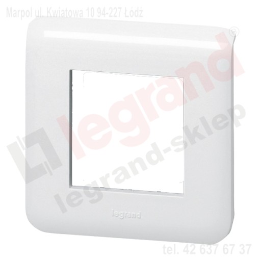 Рамка горизонтальная одинарная 2MOD M45 MOSAIC белая 078802 LEGRAND