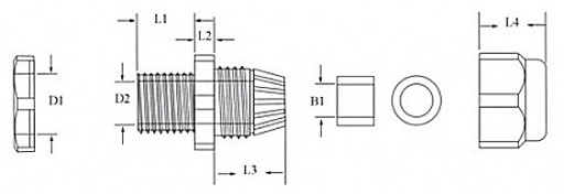 КАБЕЛЬНЫЙ ВВОД КАБЕЛЬНЫЙ Ввод PG-11 PG11 10 шт.