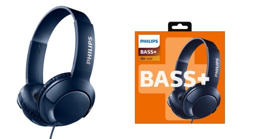 Накладные наушники PHILIPS SHL3070 BASS+, СИНИЕ