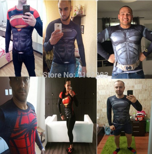 Koszulka Termoaktywna SIŁOWNIA BLACK SUPERMAN 3XL