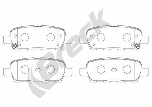 КОЛОДКИ BRECK BRECK NISSAN QASHQAI ЗАДНИЕ