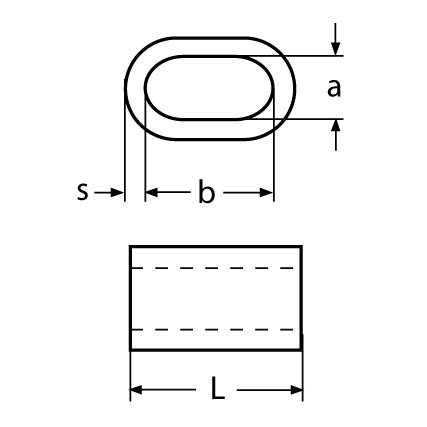 ROPE CLAMP Коннектор 5мм АЛЮМИНИЕВАЯ ВТУЛКА 1 шт.