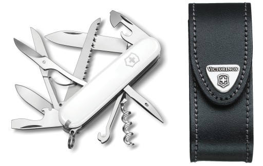 Victorinox 1.3713.7, Нож карманный Huntsman + кожаный чехол 4.0520.3, 91 мм