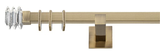 KWADRO двойной карниз, 400 см, трубчатый профиль