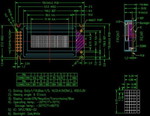 АРТ Новый ЖК 1х6 с подсветкой СВЕТОДИОД (K/БЕЛЫЙ) FSTN Ext.T