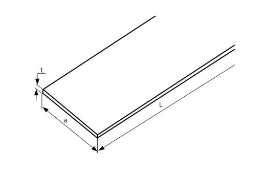 Płaskownik nierdzewny sur 50x8 AISI 304 1500mm