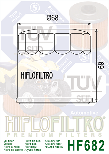 ФИЛЬТР HF682 CF MOTO CF118 500 700 X-Lander