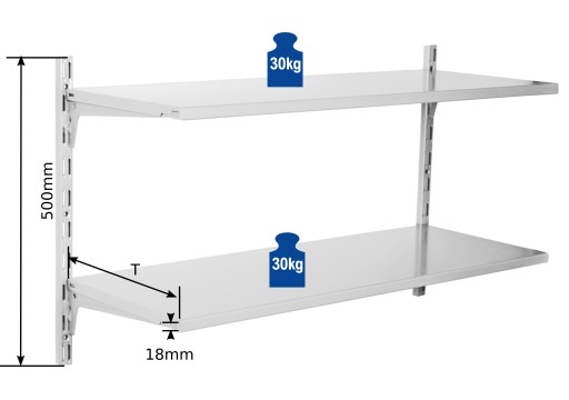 ПОЛКА НАСТЕННАЯ ПОДВЕСНАЯ PRO2X35BPP